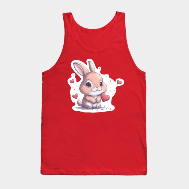 Minimal Cute Baby Rabbit Tank Top by Imagination Gallery